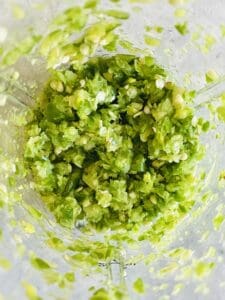 Green Chili Paste in Blender