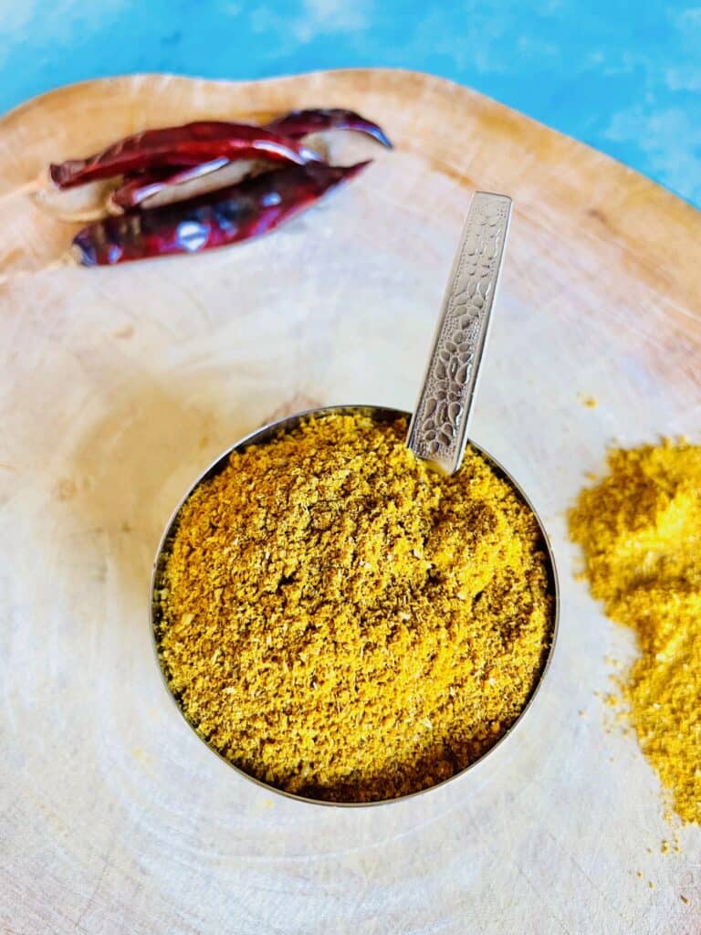 Mauritian Curry Powder on chopping board