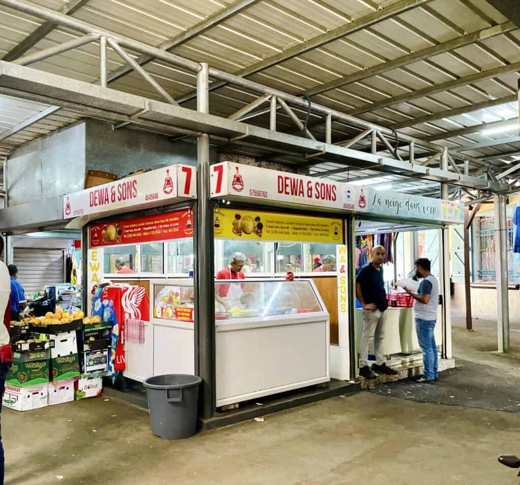 Dewa & Sons dholl puri vendor in Arab Town Rose Hill