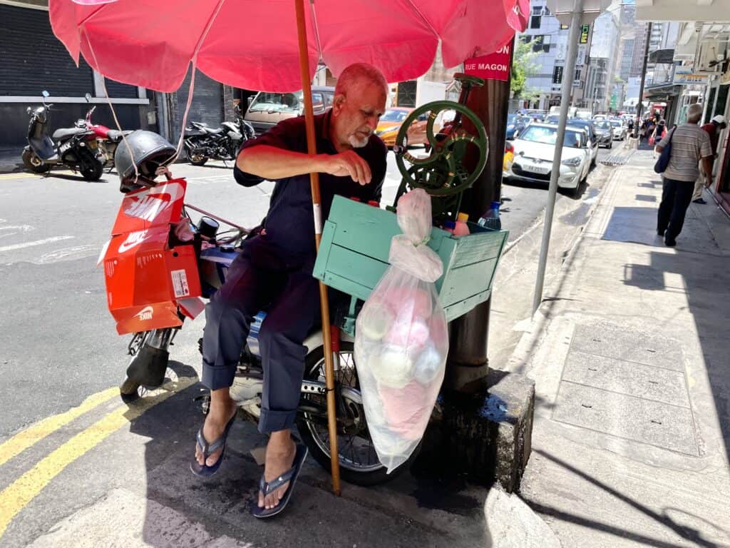 Monsieur Magdad Yusuf - Shaved ice street vendor in Port Louis.