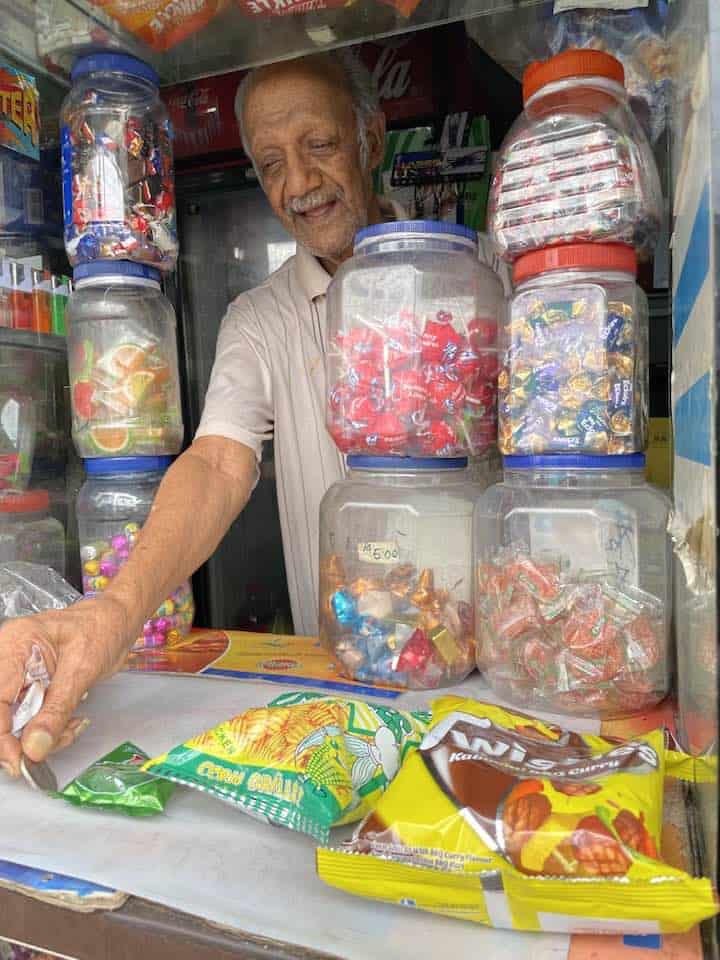 Tabagie Mr. Vega with Mauritian snacks and candies.