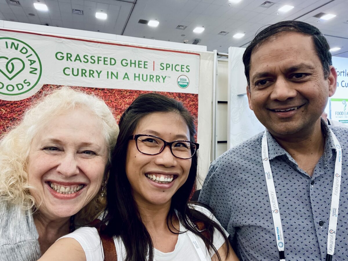 Pure Indian Foods owner (Sandeep Agarwal), nutritionist (Alana Sugar) and me at the Natural Foods Expo.