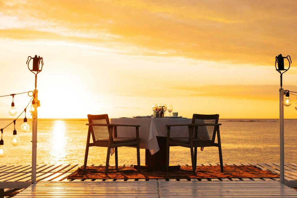 Maradiva Villas Resort and Spa Beachfront Dinner